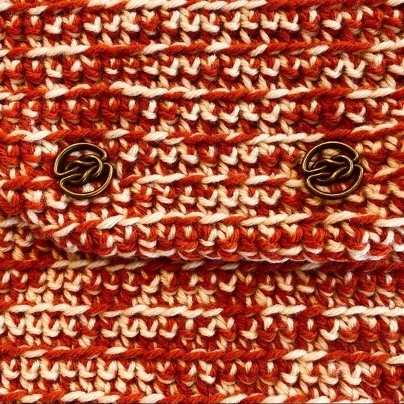 VINTAGE Handmade Sweater Knit Hand Muff Hand Warmer Clutch Bag - Picture 6 of 6